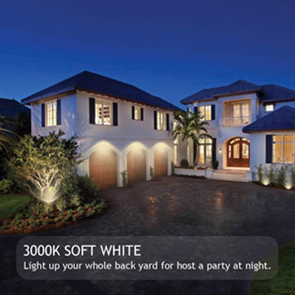 10W LED Landscape Lights 12V Low Voltage Outdoor Spotlights Warm White 3000K IP65 Waterproof 4 Pack U51816