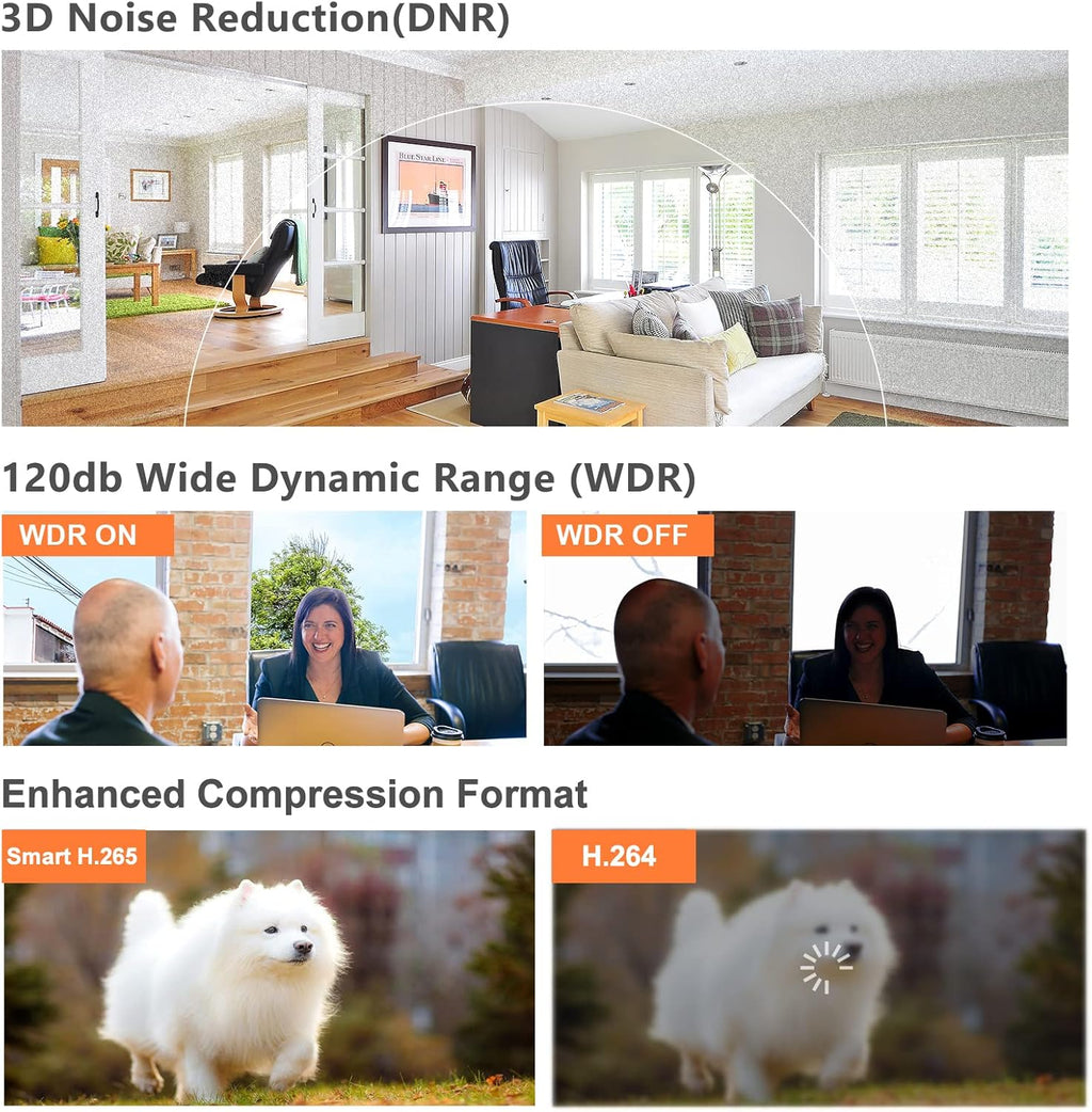 6MP PoE IP Turret Camera with Built-in Mic B22419