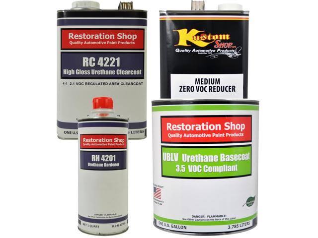 Dark Teal Metallic Low VOC Urethane Basecoat/Clearcoat Car Auto Paint Medium Gallon Kit C85651