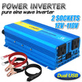 1000 Watts 2000 Watts Pure Sine Wave Power Inverter DC 12V to AC 110V 120V C44423