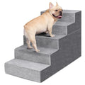 Grey 5-Step High-Density Foam Dog Stairs M156