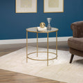 Satin Gold Round End Table C75220