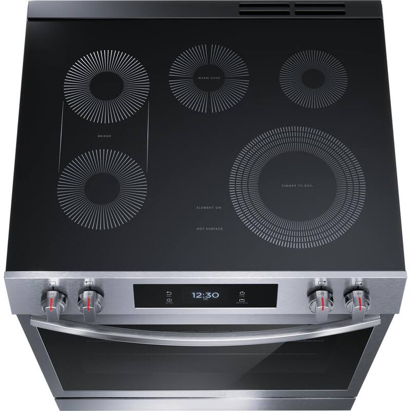 30 in. 6.2 cu.ft. 5 Element Slide-In Electric Range with Convection and Air Fry Stainless Steel N156