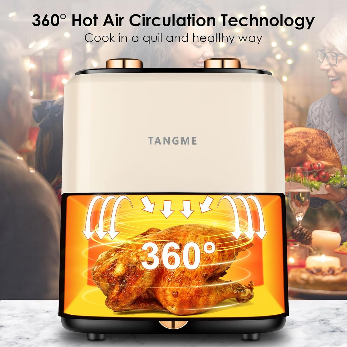 5.8Quart Air Fryer Oven with Viewing Window Non-stick Basket I47237