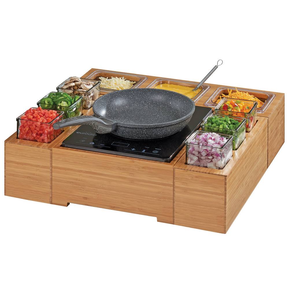 Bamboo Countertop Induction Cooker, 120V, 1600W J962753