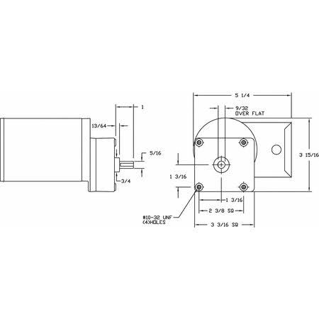 AC Gearmotor 68 RPM TENV 115/230V G465