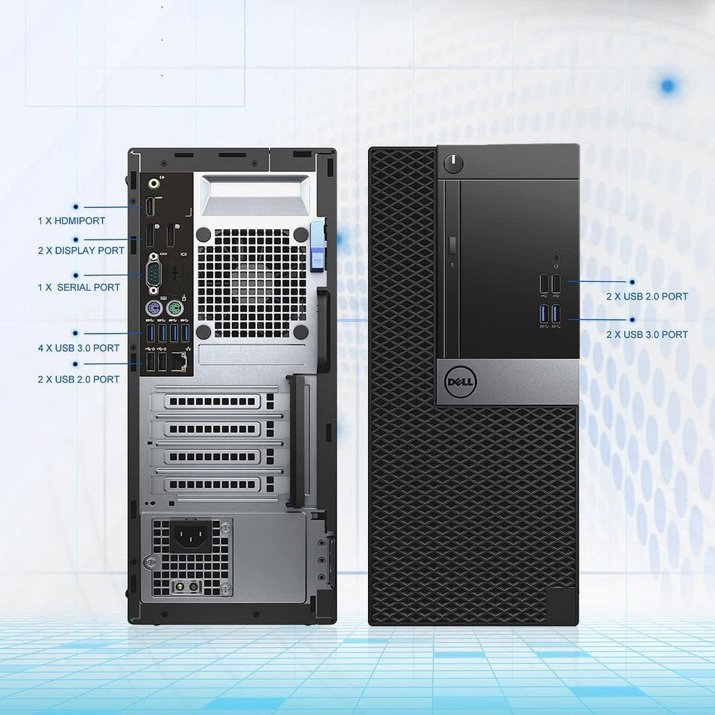 PC Tower Desktop Computer, i5 6500 3.20GHz, 16GB DDR4 Ram, 512GB M.2 NVMe SSD, 1TB HDD, Windows 10 Pro V248
