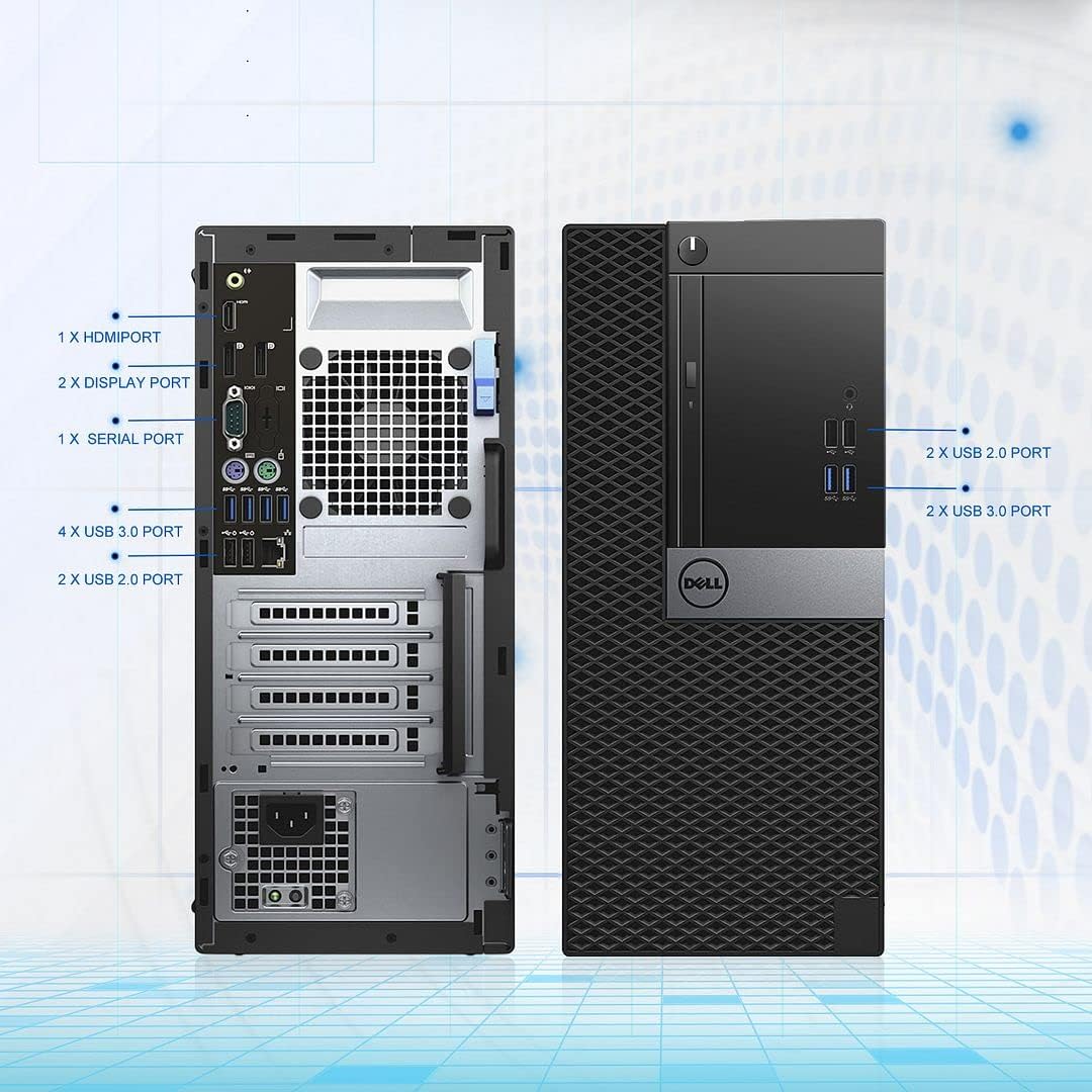 PC Tower Desktop Computer, i5 6500 3.20GHz, 16GB DDR4 Ram, 512GB M.2 NVMe SSD, 1TB HDD, Windows 10 Pro V248