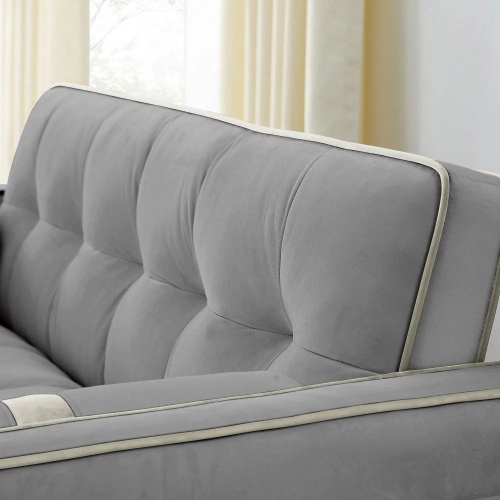 55.5" Pull Out Sleep Sofa Bed 2 Seater Loveseat Couch K229550