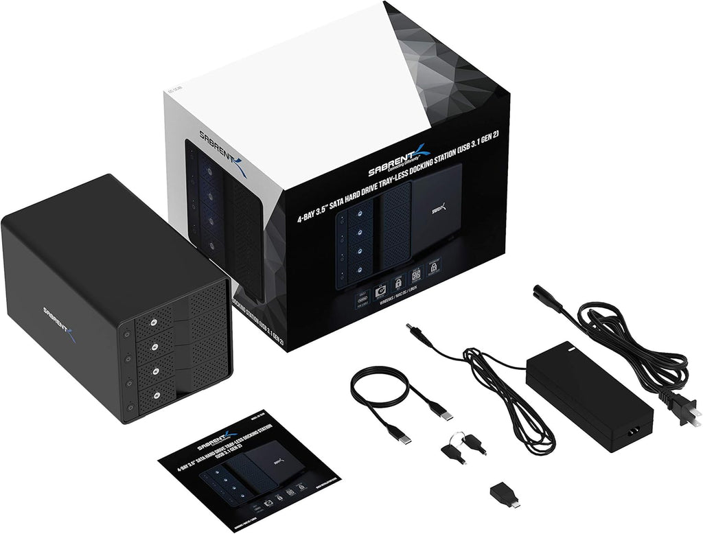 USB 3.0 to SATA Dual Bay External Hard Drive Docking Station for 2.5 or 3.5in HDD, SSD with Hard Drive Duplicator P27253