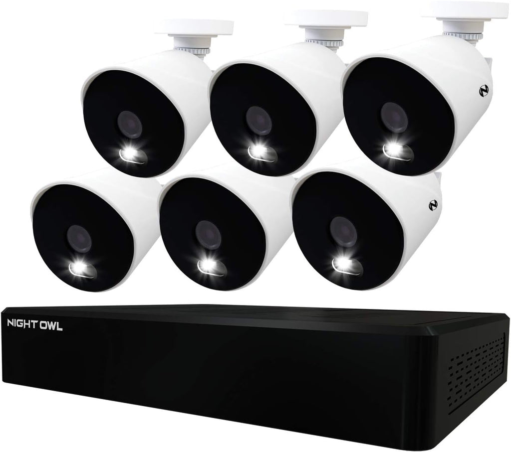6 Wired 4K Ultra HD Indoor/Outdoor Security Camera System with 2TB Hard Drive E788945