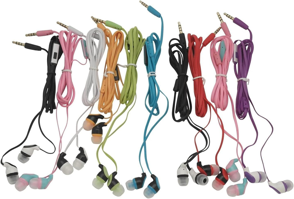50 Packs Mixed Colors Stereo Earbud Headphones Y462072
