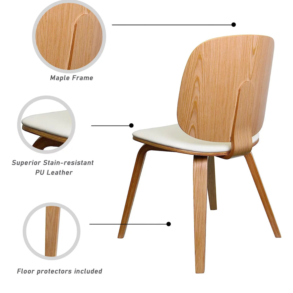 Set of 2 Wooden Dining Chair with Cushion Z9591