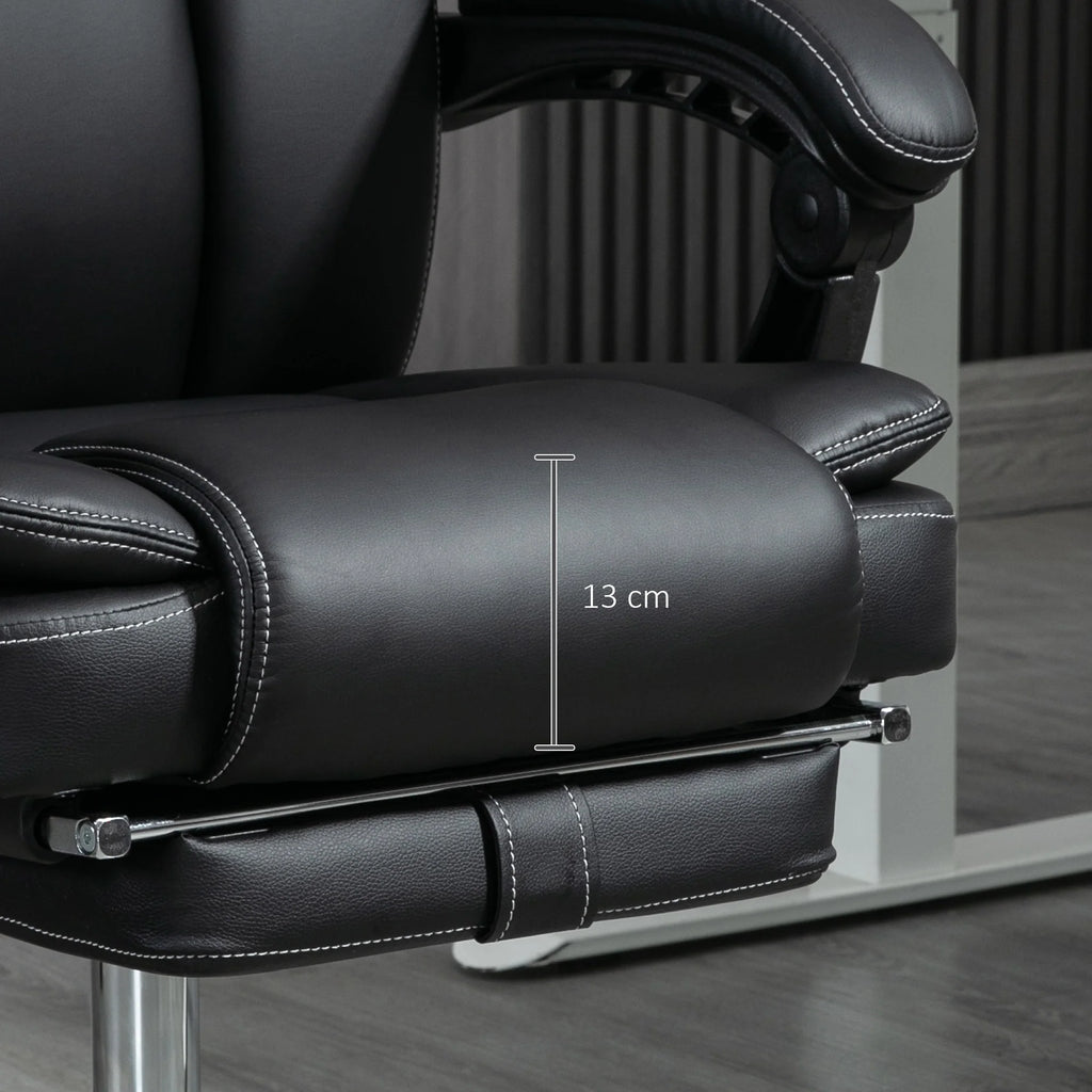 Black PU Leather Massage Office Chair with Heat J9842