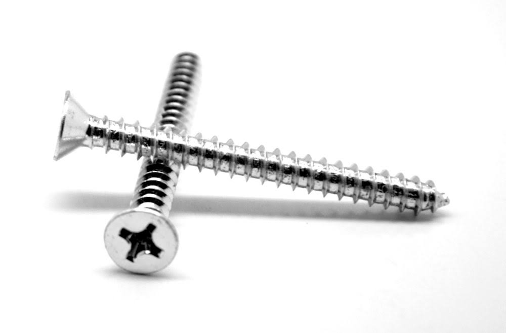 14-10 x 3 1/2 Sheet Metal Screw Phillips Flat Head Type A Low Carbon Steel Zinc Plated L243