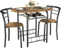 3-Piece Wooden Round Table & Chair Set I747594