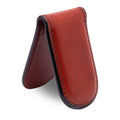 Cognac Leather Money Clip W765