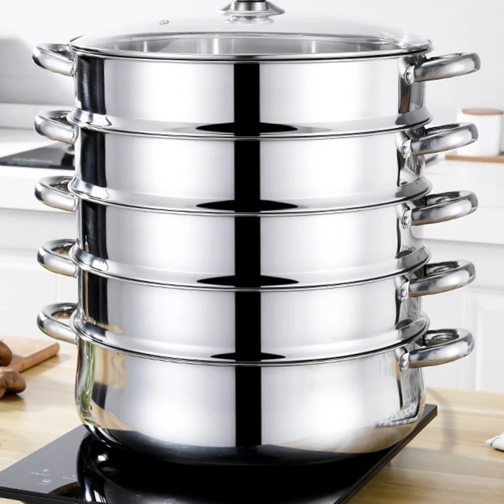 Stainless Steel 5 Layers 28cm Steamer Stockpot E767471