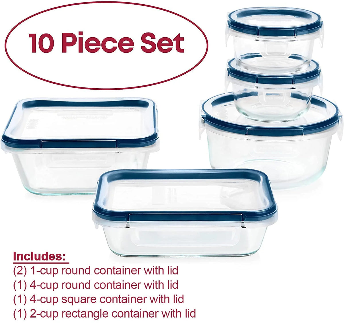 10-Piece Glass Storage Set Y481280