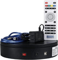 360 Degree Electric Turntable Display Stand with Remote Control, Black, Pack of 2 T947