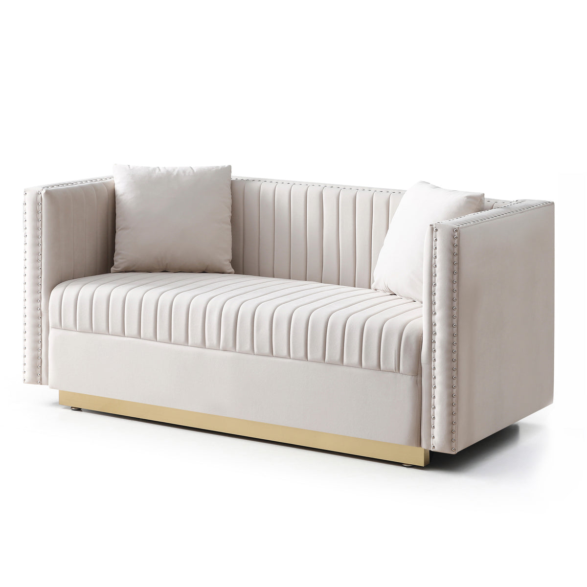 Tufted Velvet Loveseat J469161