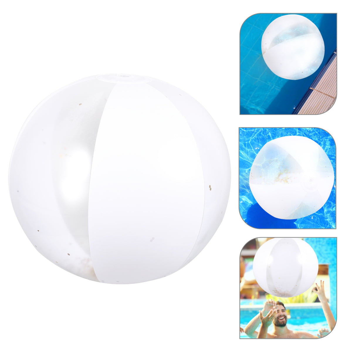3Pcs Inflatable Sequin Beach Balls N1616