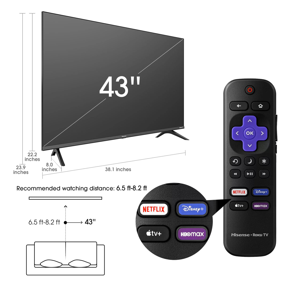 43 Class 1080p FHD LED Smart TV B67959