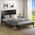 Twin Size Walnut Platform Bed Frame V78954