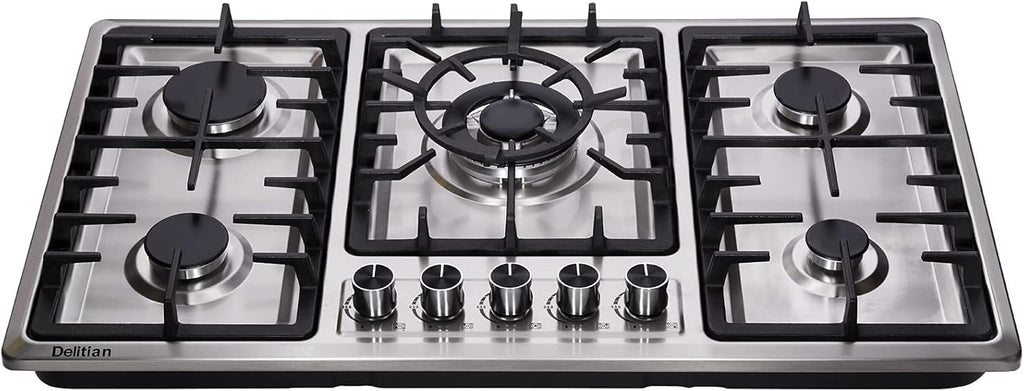 34 Inch 5 Burners Stainless Steel Gas Cooktop A2922