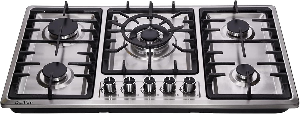 34 Inch 5 Burners Stainless Steel Gas Cooktop A2922