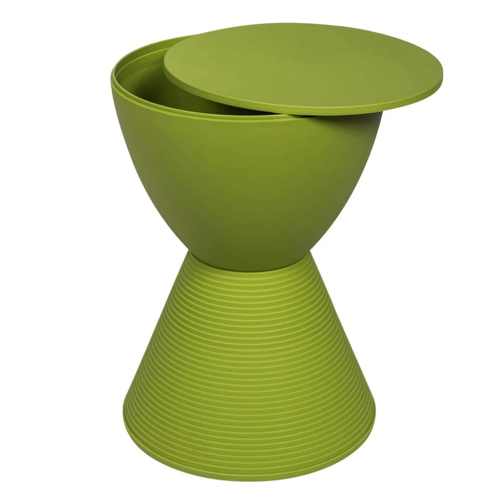 Green Plastic Round End Table Set of 2 P9273