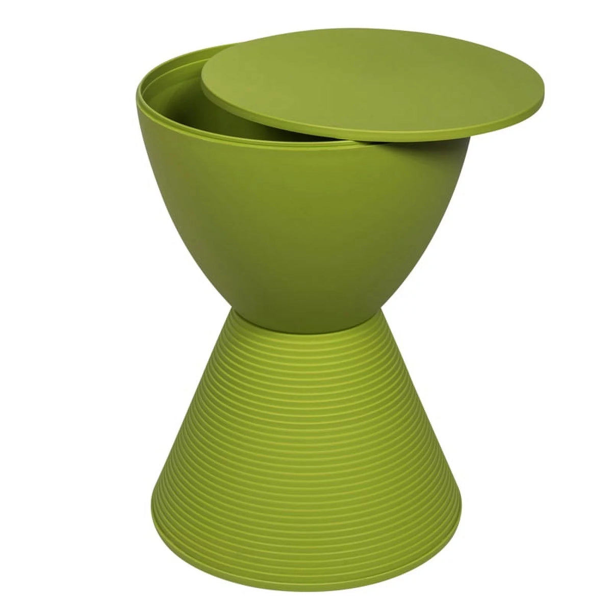 Green Plastic Round End Table Set of 2 P9273