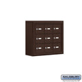 5 in. Cell Phone Storage Locker, 3 Door High Unit, 9 A Doors, Bronze, Surface Mounted, Master Keyed J5453