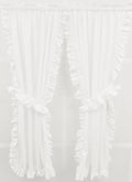 White Ruffled Tier Pair with Tiebacks M5625