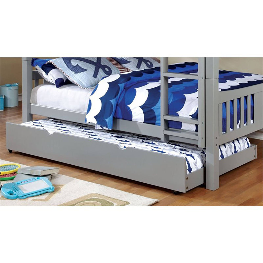 Gray Wood Twin Trundle Q57881