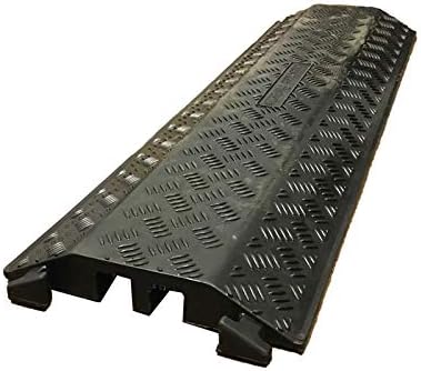 Black 2 Channel Rubber Cable Protector J48873