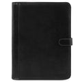 Brown Leather Document Case with Button Closure S5065