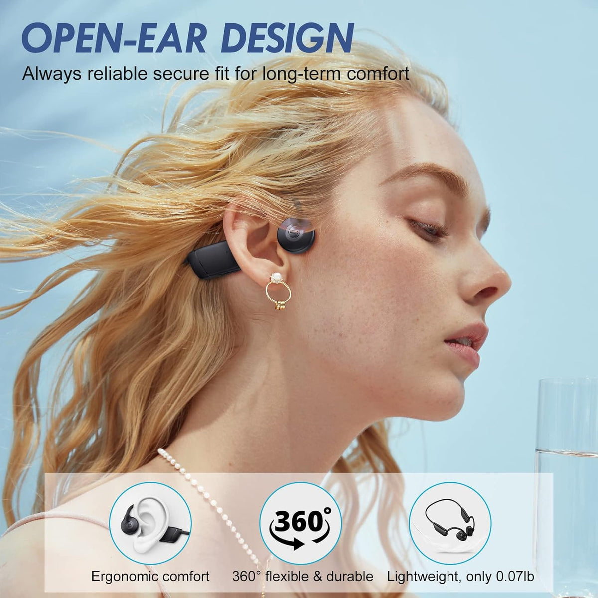 Wireless Open Ear Bone Conduction Headphones with MIC G492