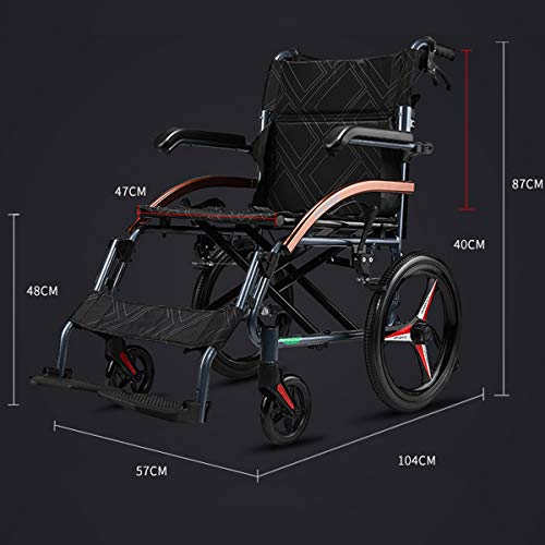 18" Seat 26lbs Magnesium Alloy Self-Propelled Transport Wheelchair P828
