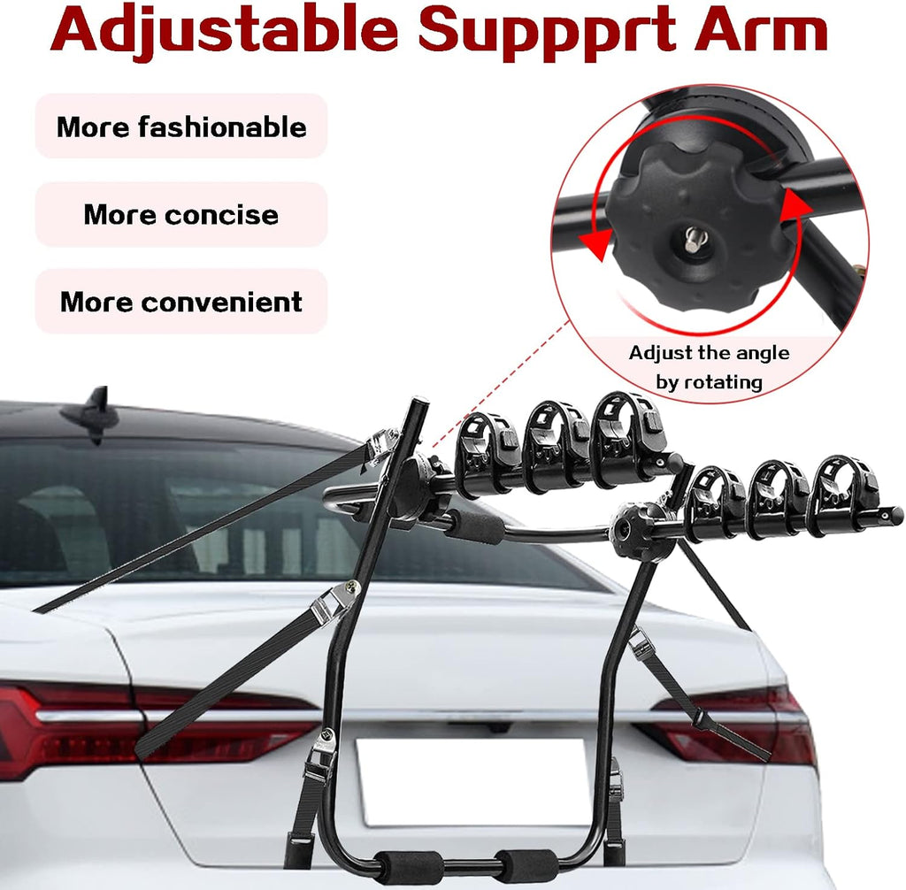 3 Bike Trunk Mount Bike Rack for Cars U9363