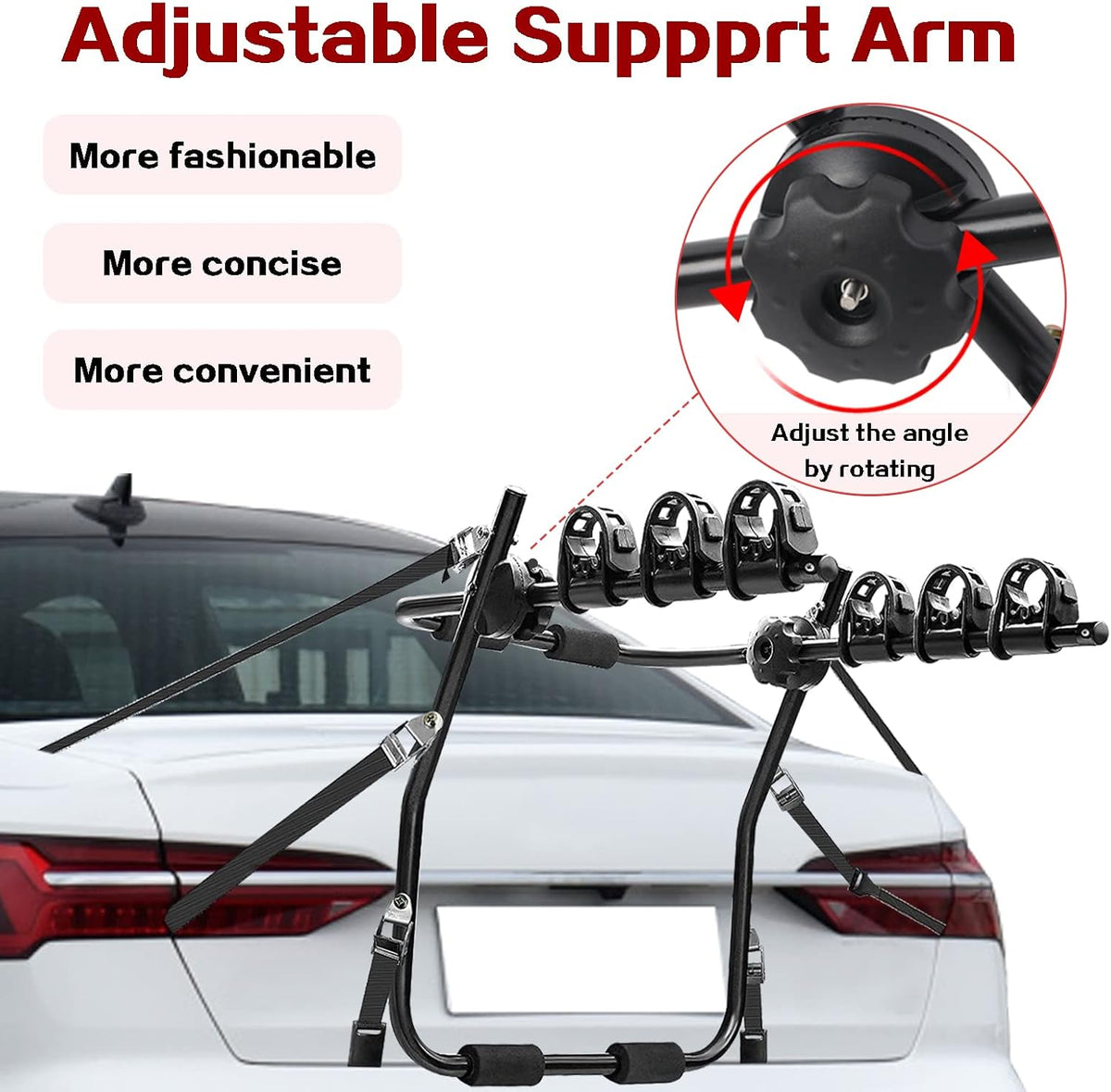 3 Bike Trunk Mount Bike Rack for Cars U9363