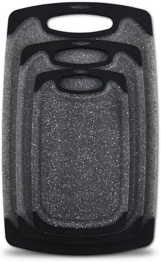Set of 3 Cutting Boards with Juice Grooves & Carrying Handle B88183