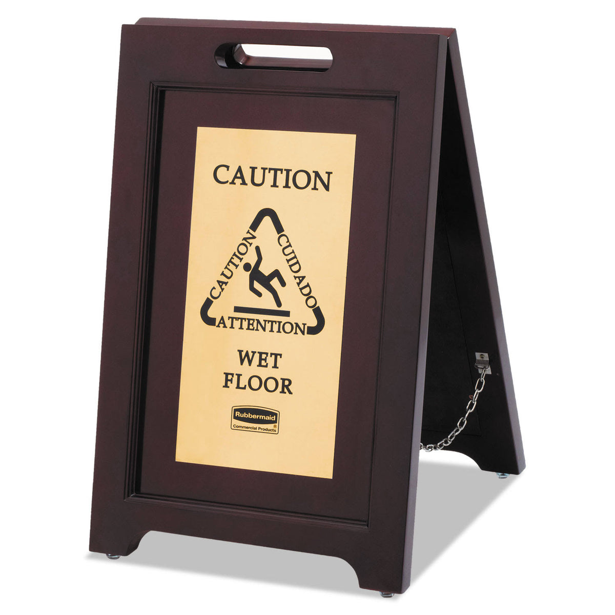 Brown & Brass 2-Sided CAUTION Sign B711190