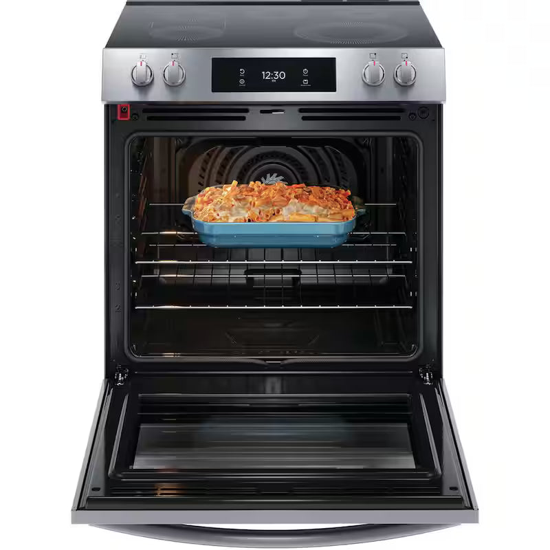30 in. 6.2 cu.ft. 5 Element Slide-In Electric Range with Convection and Air Fry Stainless Steel N156