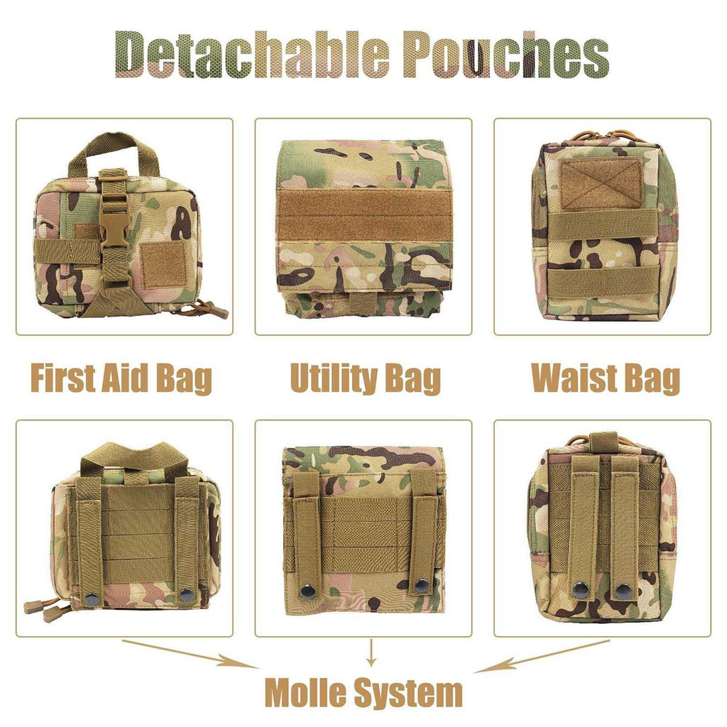 Tactical Dog Harness with Pouches J195783