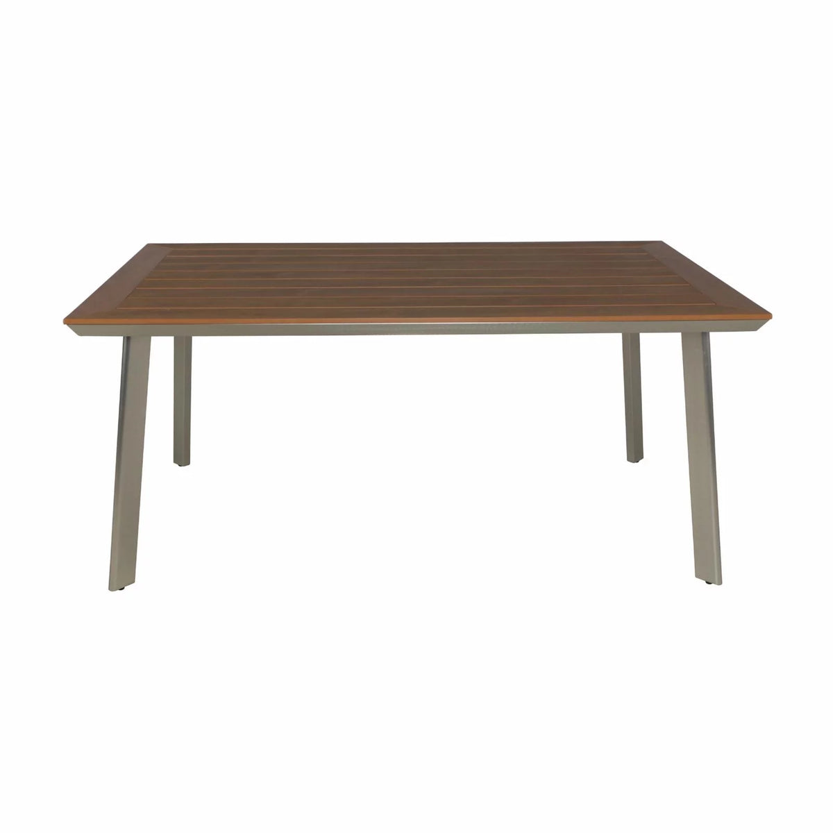 Aluminum and Faux Wood Dining Table Q804003