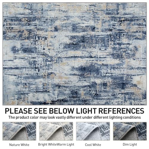 9x12 Washable Abstract Area Rug B460451