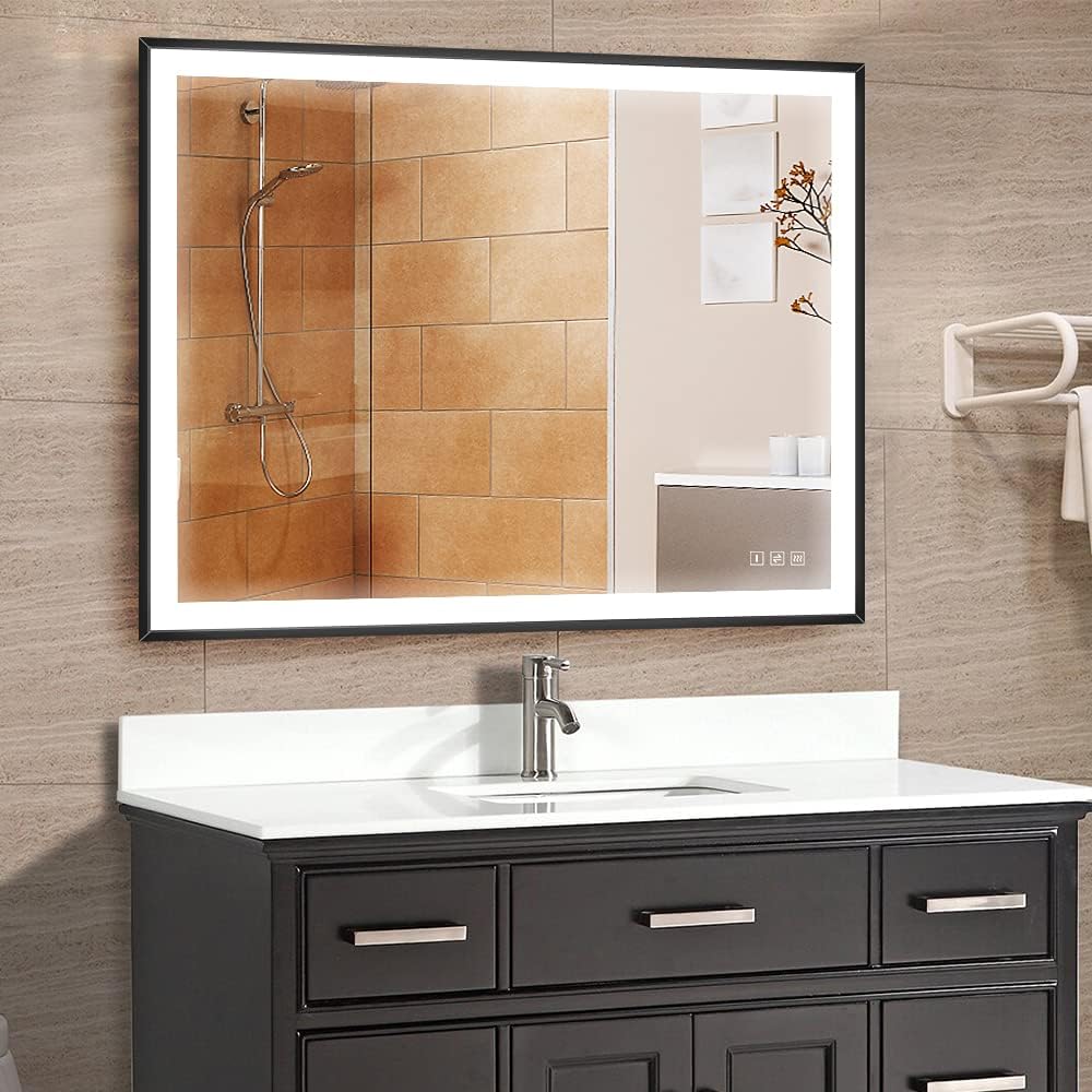 LED Bathroom Vanity Mirror 32 x 24 inch Wall Mounted Frameless Dimmable D66598