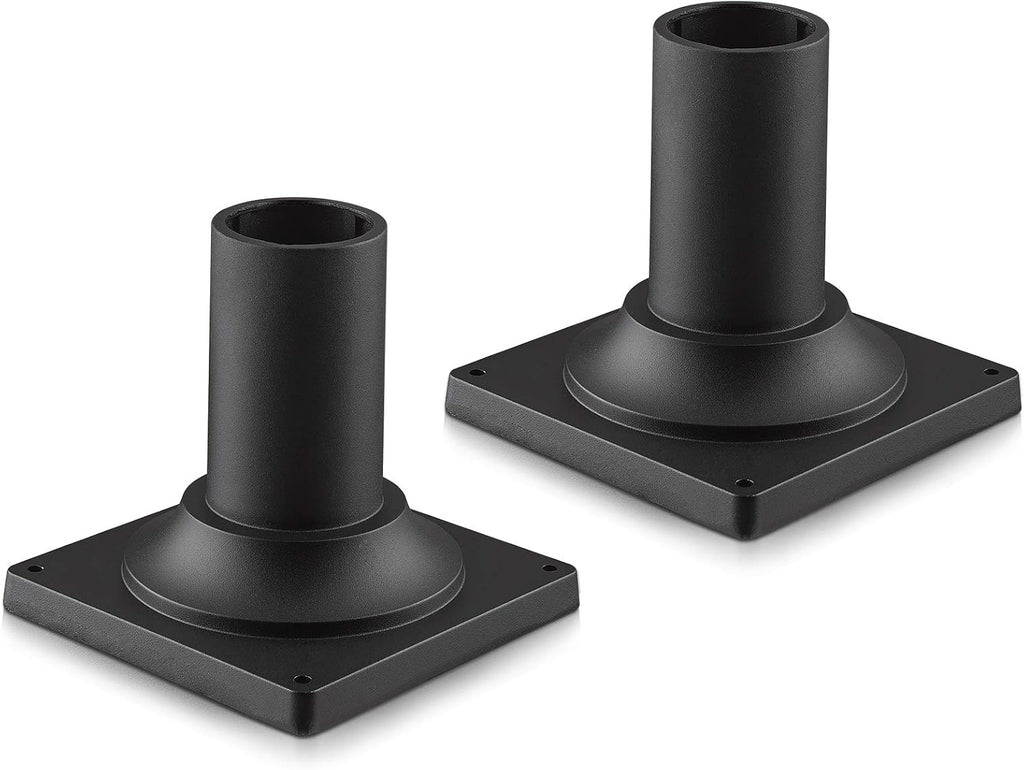 Black Cast Aluminum Post Light Mount Base Adapter, Pack of 2 R8979