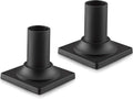 Black Cast Aluminum Post Light Mount Base Adapter, Pack of 2 R8979